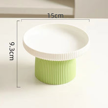 Cargar imagen en el visor de la galería, Comedero cuenco ergonómico de cerámica antideslizante Japandi para gatos