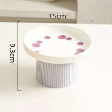 Cargar imagen en el visor de la galería, Comedero cuenco ergonómico de cerámica antideslizante Japandi para gatos
