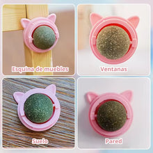 Cargar imagen en el visor de la galería, Bola de catnip hierba gatera giratoria CatRoll para pared