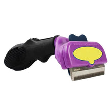 Cargar imagen en el visor de la galería, Cepillo deslanador tipo Furminator para gatos removedor de pelo autolimpiable - Gatufy