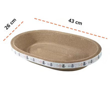 Cargar imagen en el visor de la galería, Rascador cama corrugado Kenji para gatos - Gatufy