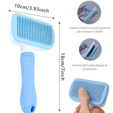 Cargar imagen en el visor de la galería, Cepillo quitapelos masajeador para gatos Saoko con botón 1 click - Gatufy