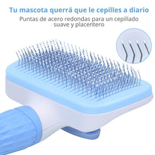 Cargar imagen en el visor de la galería, Cepillo quitapelos masajeador para gatos Saoko con botón 1 click - Gatufy