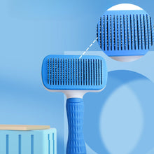 Cargar imagen en el visor de la galería, Cepillo quitapelos masajeador para gatos Saoko con botón 1 click - Gatufy