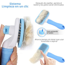 Cargar imagen en el visor de la galería, Cepillo quitapelos masajeador para gatos Saoko con botón 1 click - Gatufy