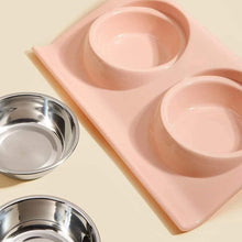 Cargar imagen en el visor de la galería, Cuenco doble de comida Cute para gatos - Gatufy