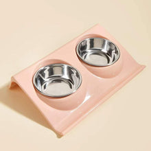 Cargar imagen en el visor de la galería, Cuenco doble de comida Cute para gatos - Gatufy