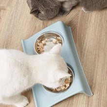 Cargar imagen en el visor de la galería, Cuenco doble de comida Cute para gatos - Gatufy