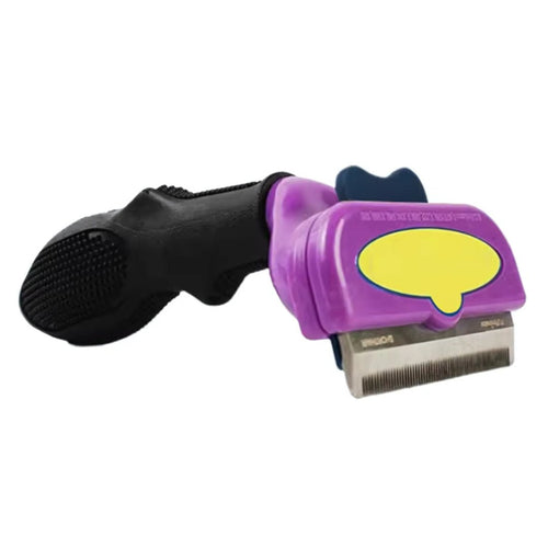 Cepillo deslanador tipo Furminator para gatos removedor de pelo autolimpiable - Gatufy