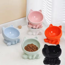 Cargar imagen en el visor de la galería, Comedero bebedero cerámica Cat Bowl para gatos - Gatufy
