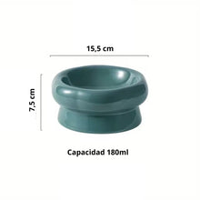Cargar imagen en el visor de la galería, Comedero bebedero elevado cerámica para gatos Bonzai - Gatufy
