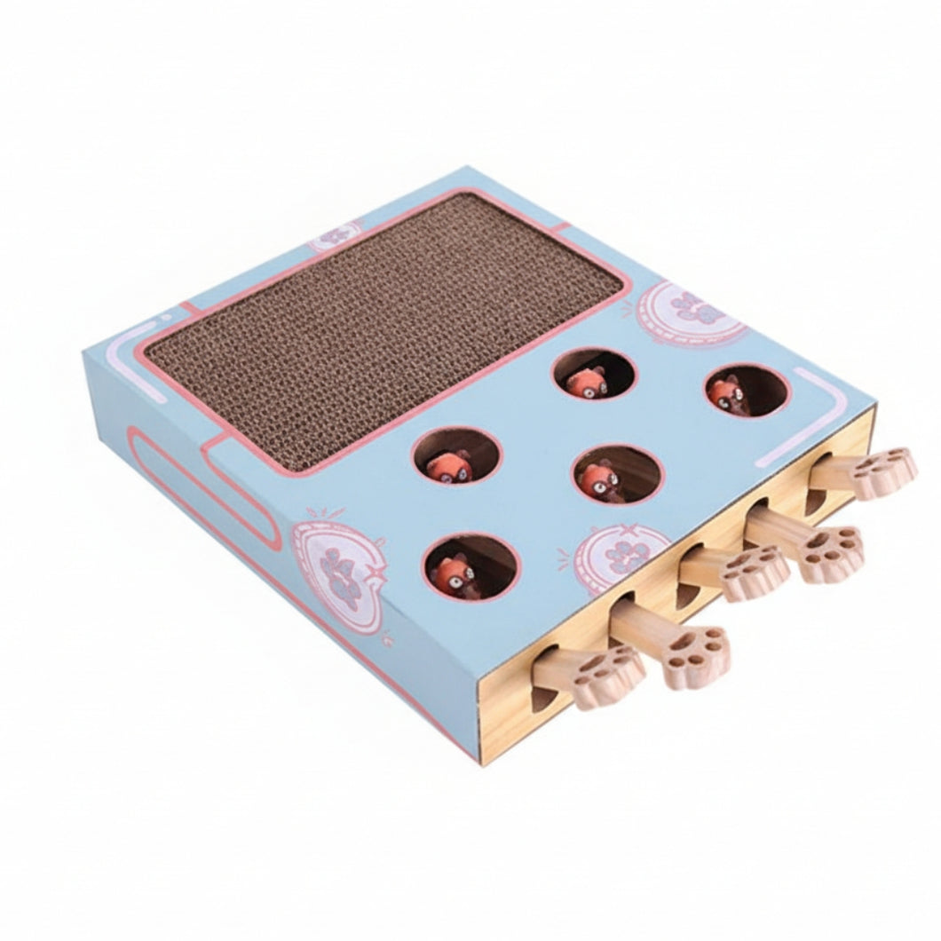 Juguete '¡Atrapa al ratón!' con rascador para gatos