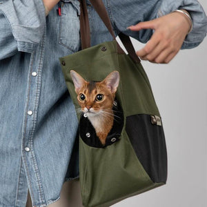 Bolso Tote Bag de transporte para gatos - Gatufy