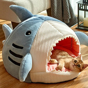 Cama cálida Baby Shark para gatos - Gatufy