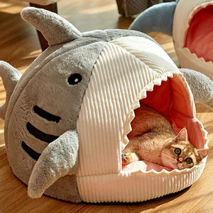 Cama cálida Baby Shark para gatos - Gatufy