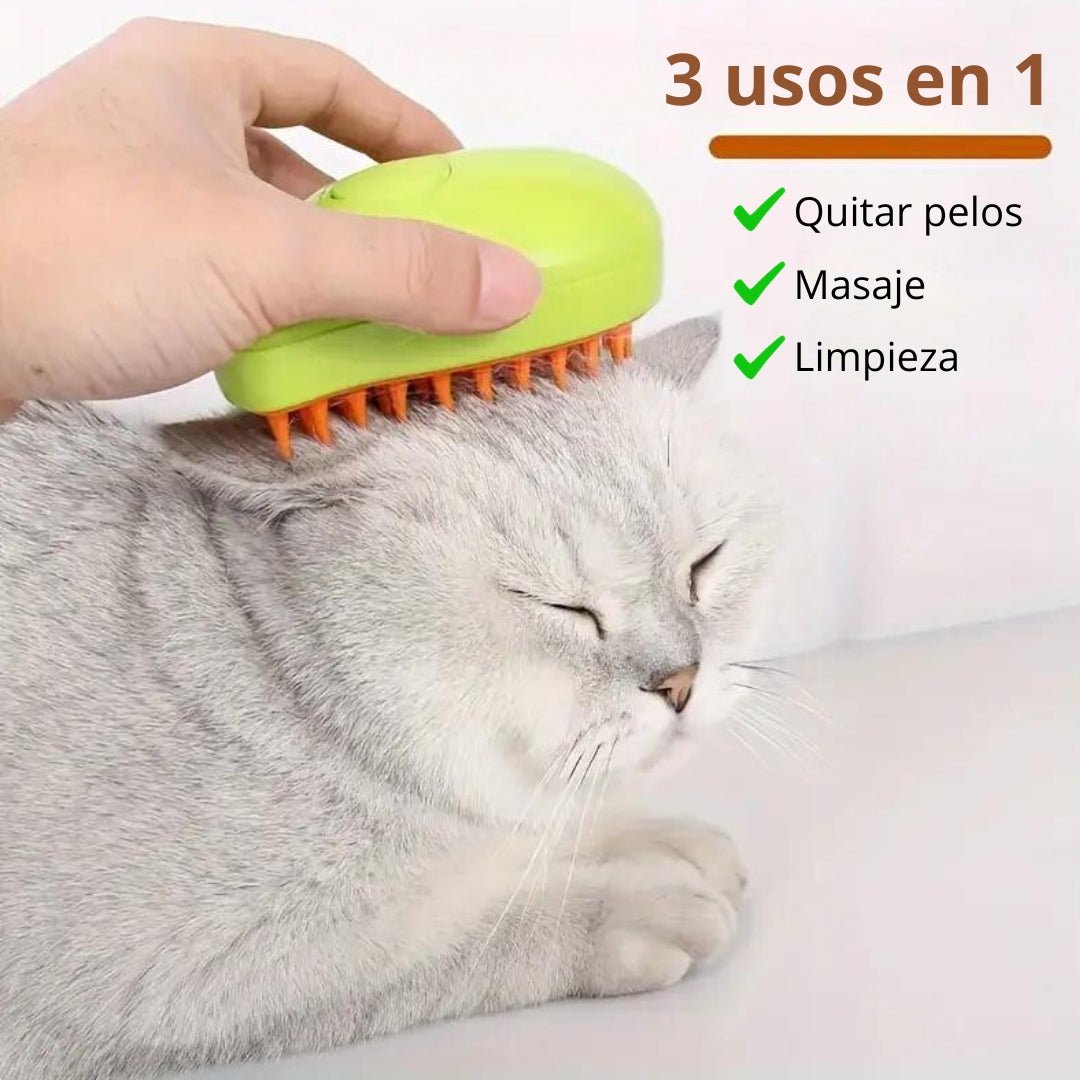 Cepillo eléctrico de vapor para gatos RELAX Peine pulverizador 3 en 1 –  Gatufy