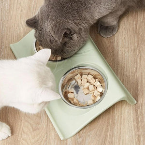 Cuenco doble de comida Cute para gatos - Gatufy