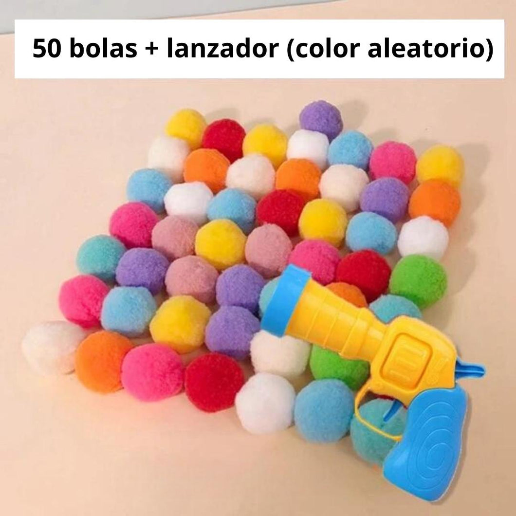 Juguete lanzador Bang de pelotas felpa para gatos - Gatufy